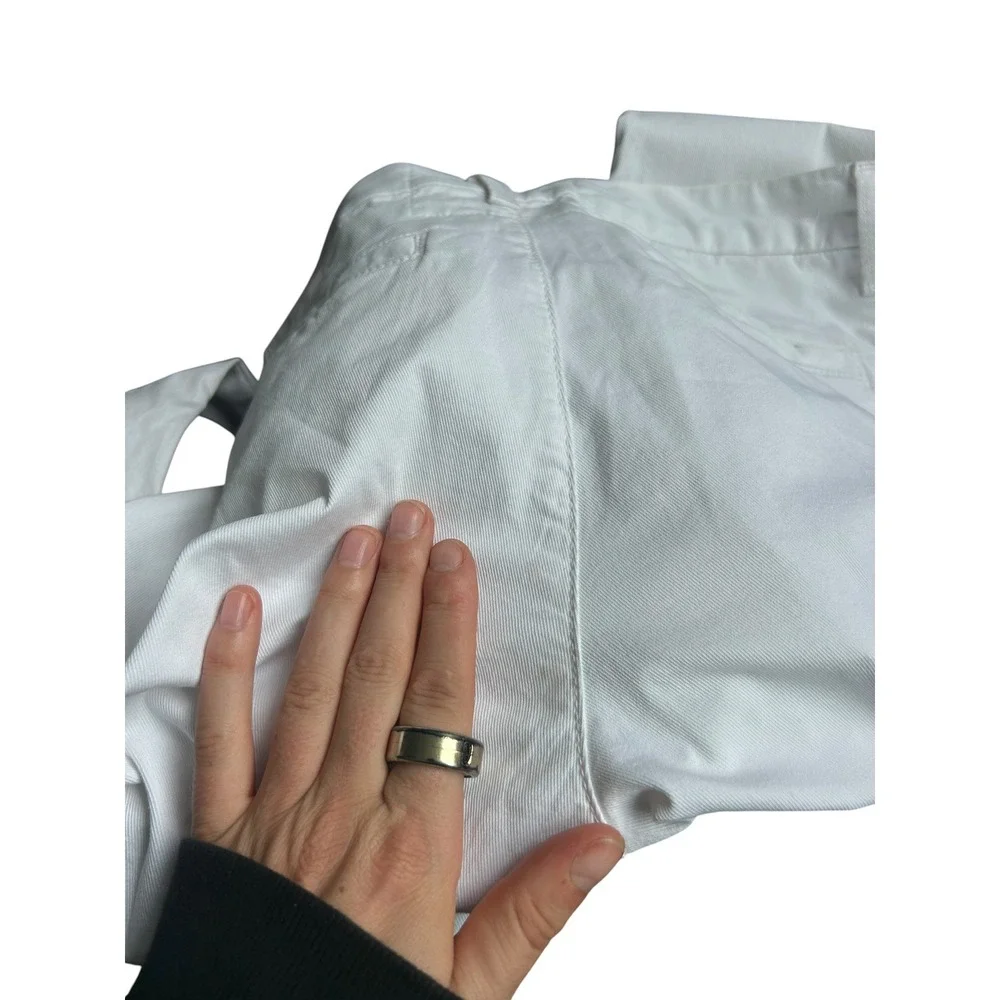 Frank & Eileen Wicklow The Italian Chino Pants White Raw Hem Women's 6